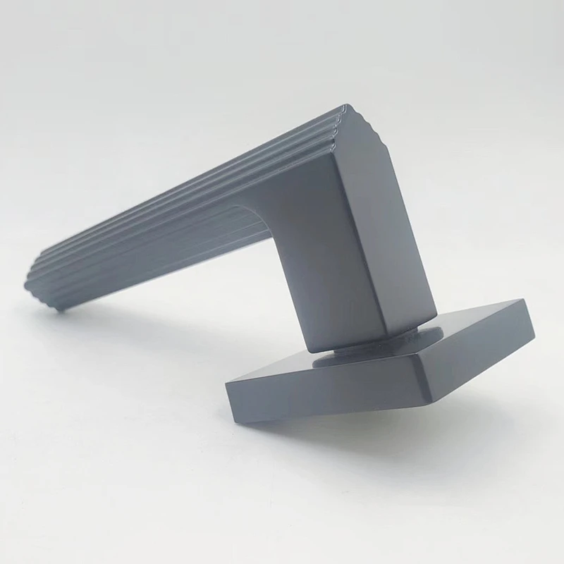 Internal Black Lever Privacy Square Door Handle